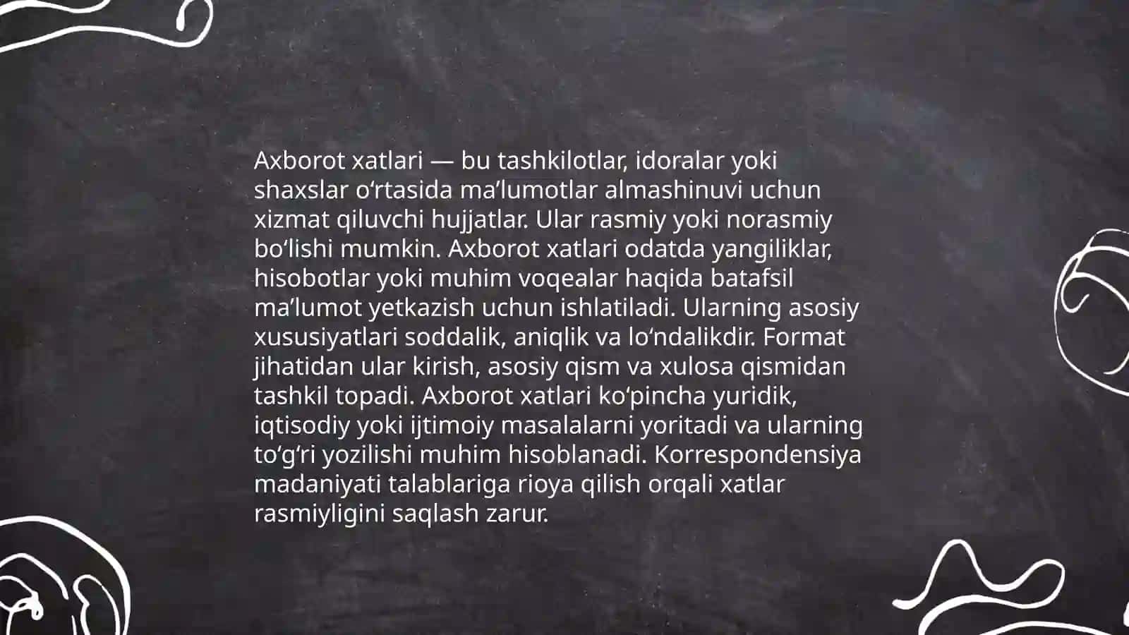 Xatlar,axborot xati va da'vo xatlari 4