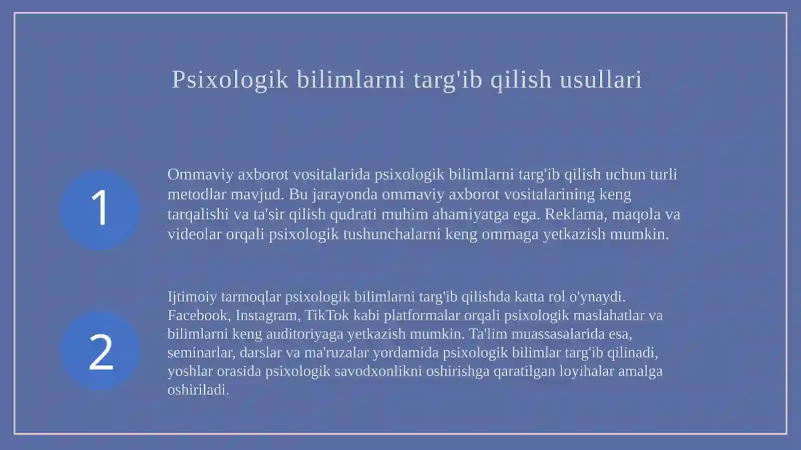 Psixologik bilimlarni ommaviy axborot vositalariga targʻib qilish 4