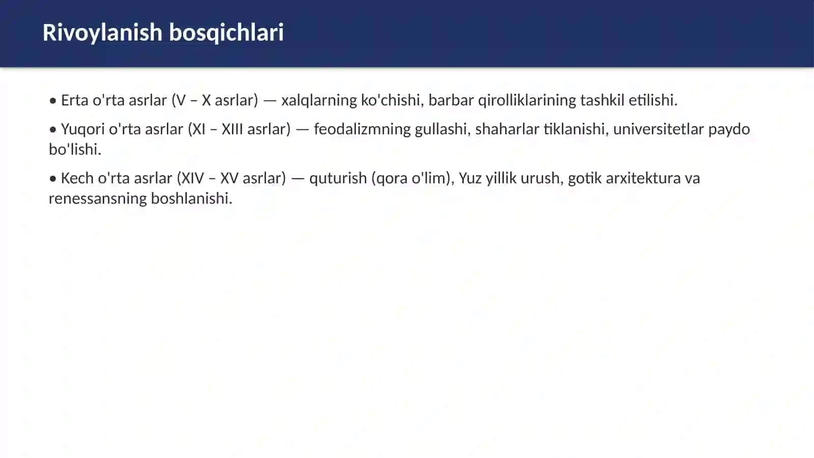 Oʻrta asrlarda Yevropa madaniyati 4