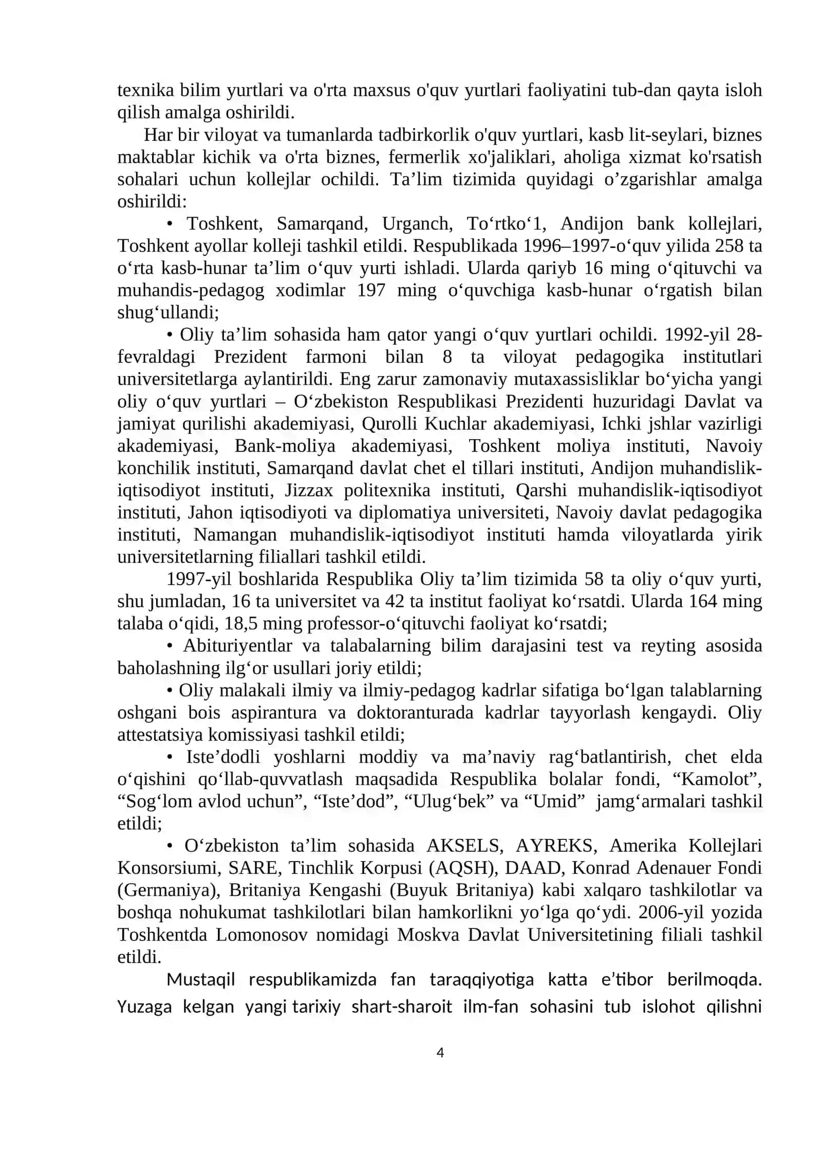 Ta'lim to'g'risida Qonun 4
