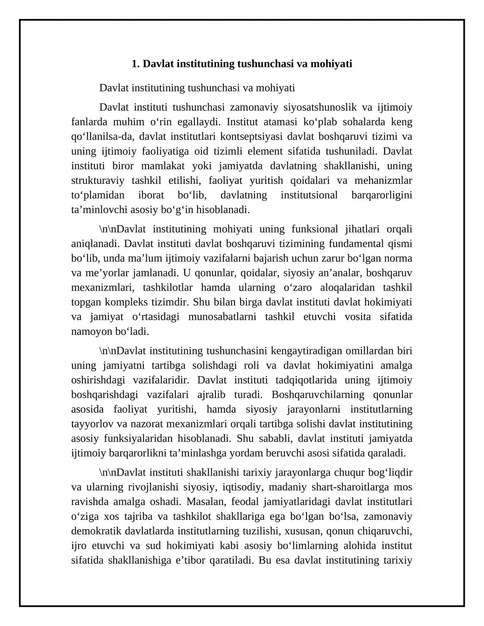 Davlat institutsional tashkilot sifatida 4