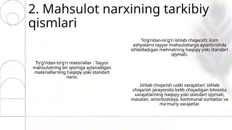 Mаhsulоt Tаnnаrхini Kаlkulyatsiya Qilishning Nоrmаtiv Usuli 4