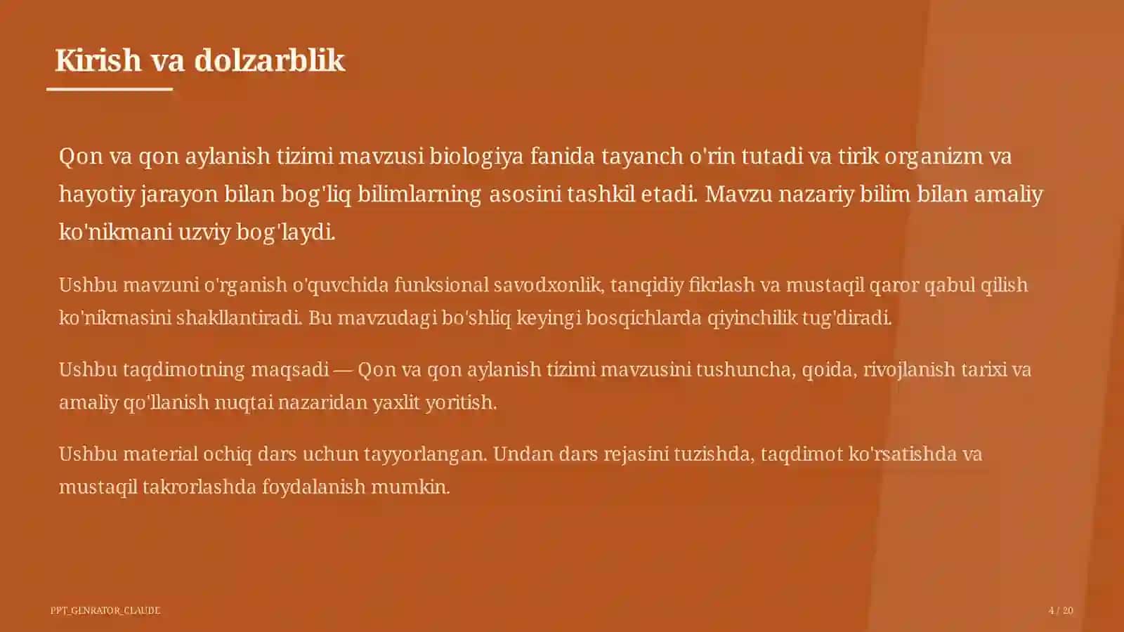 Qon va qon aylanish tizimi (8-sinf) 4