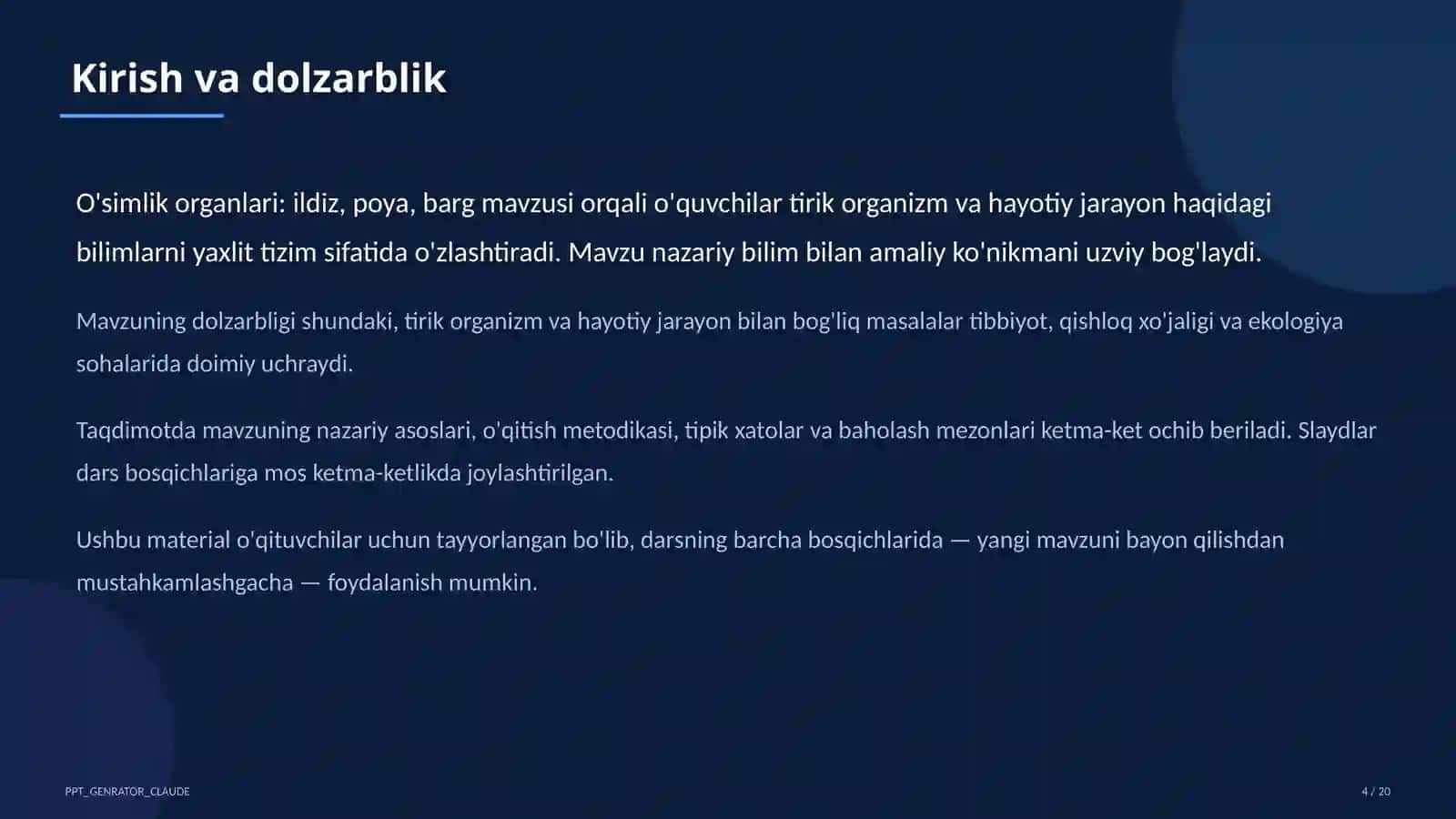 O'simlik organlari 4