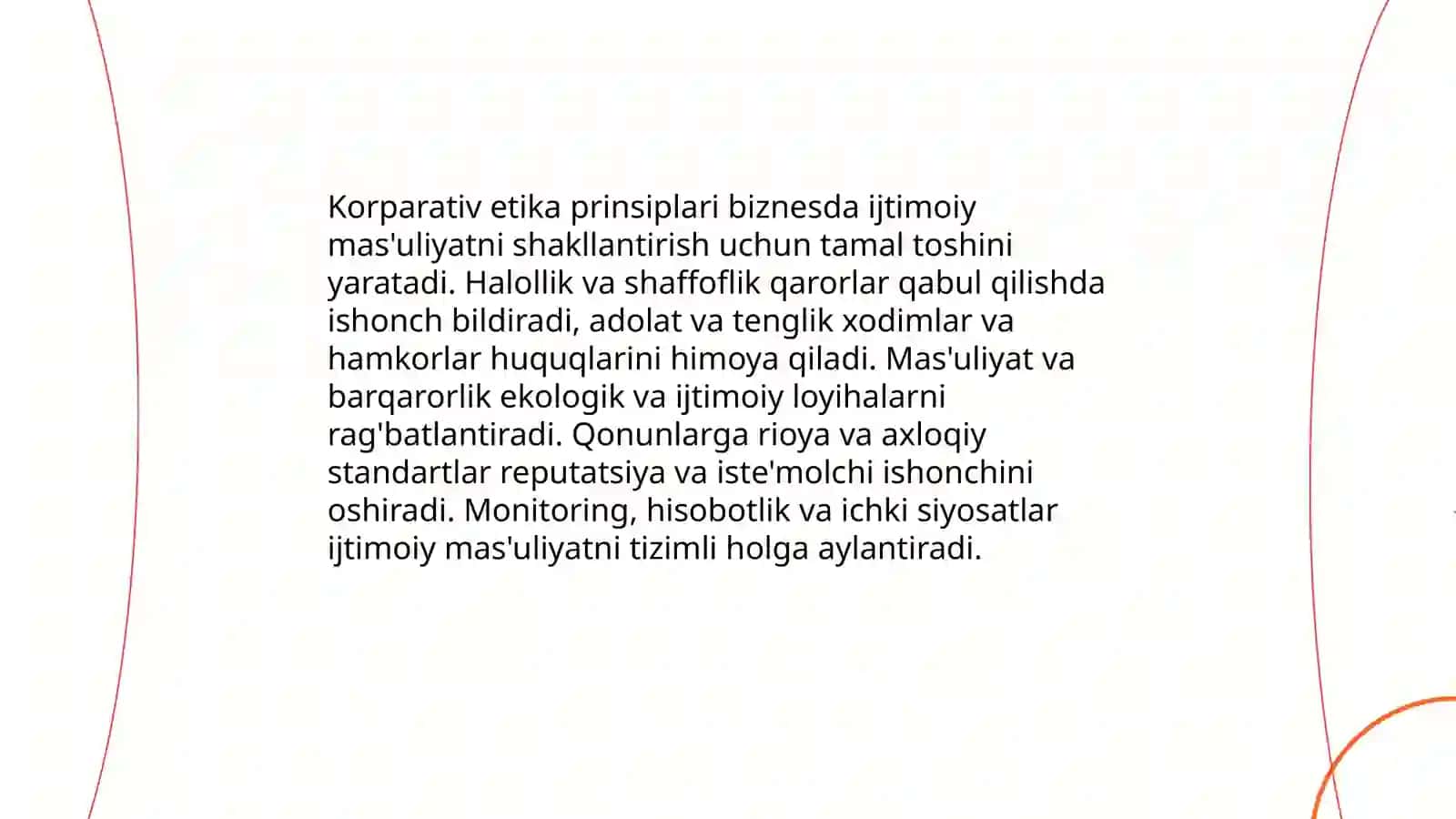 Korparativ etika va ijtimoiy masuliyatning ta'rifi 4