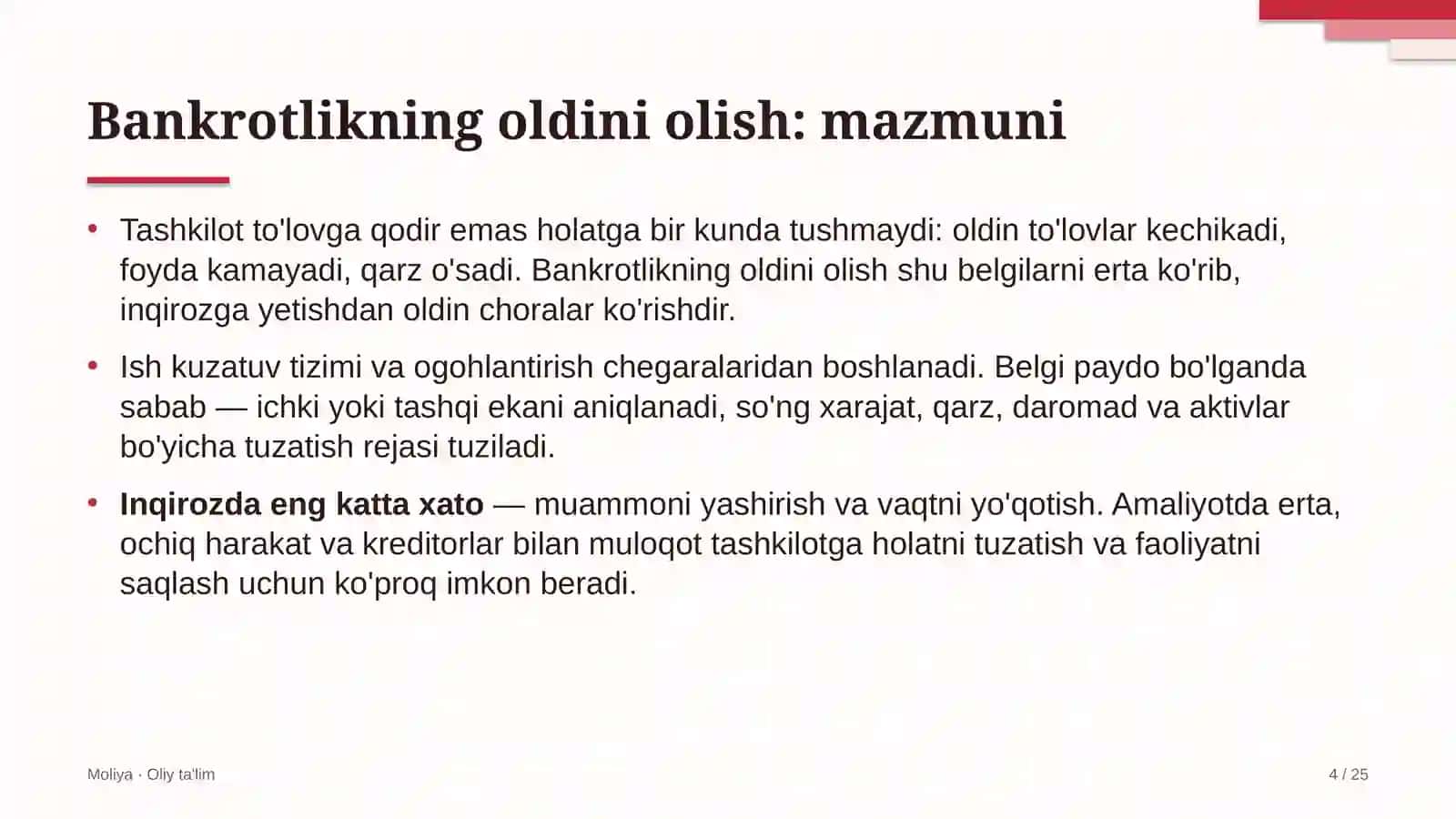 Kadrlar agentliklarida bankrotlikning oldini olish 4