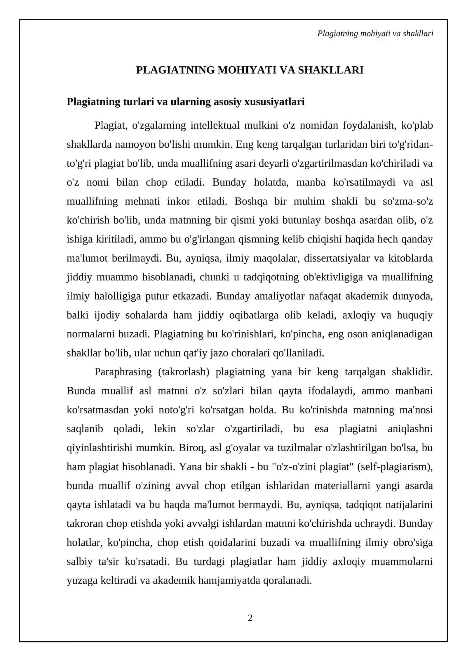Plagiat va uning salbiy oqibatlari 4
