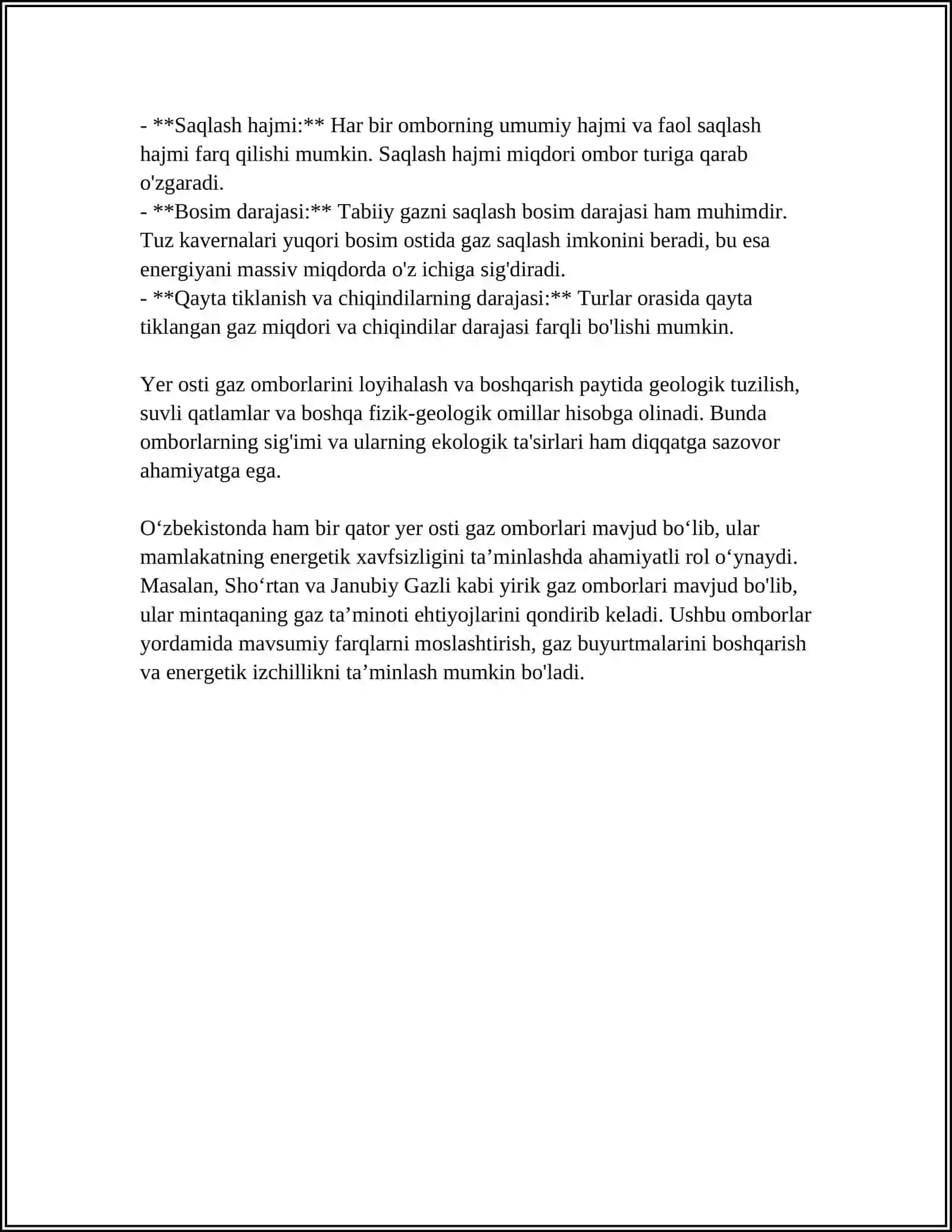 YER OSTI GAZ OMBORINI ISHLATISHDA YER OSTI BOYLIKLARI MOHOFAZA QILISH 4