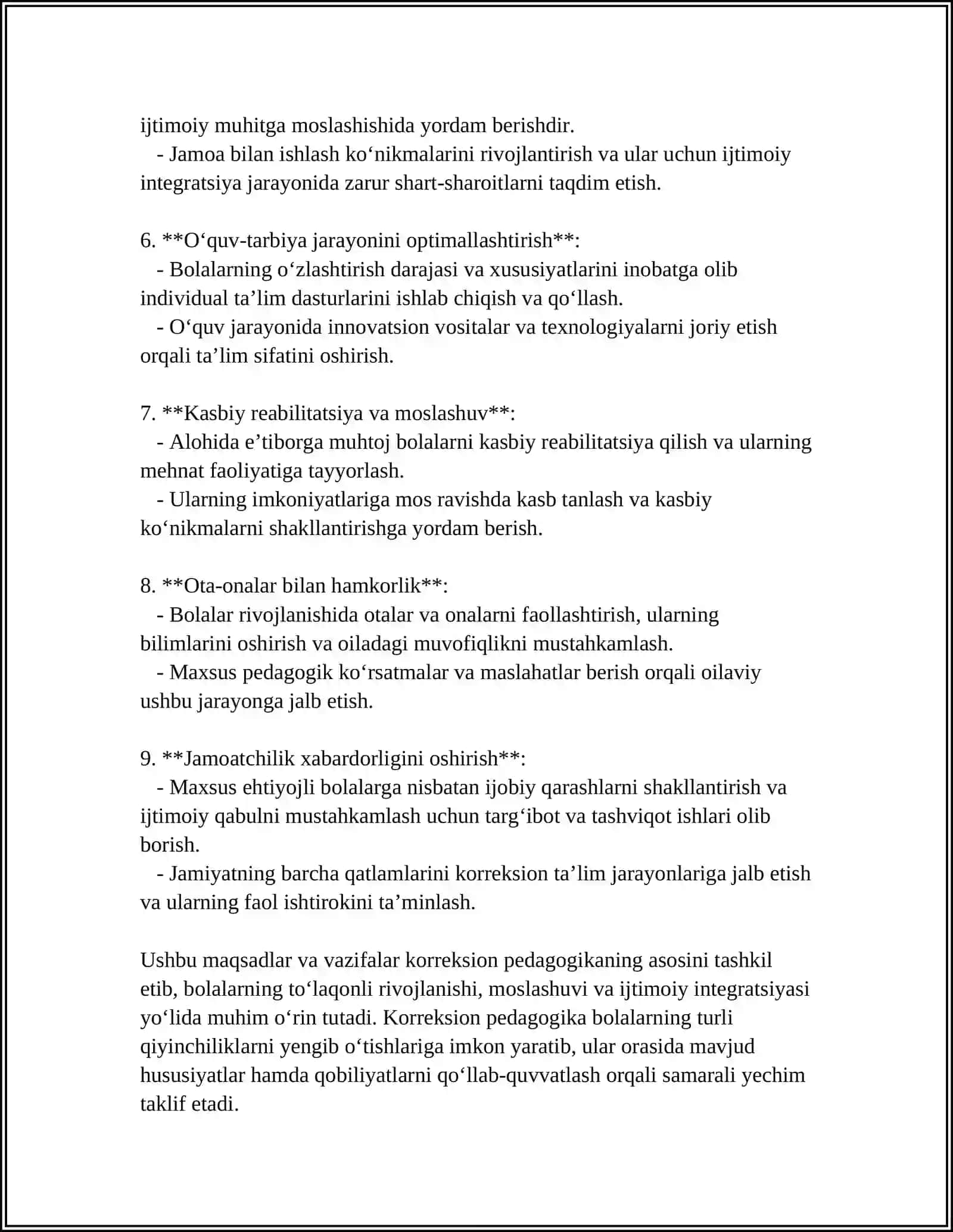 KORREKSION PEDAGOGIKANING ASOSIY VAZIFALARI TAMOYILLARI VA METODLARI 4