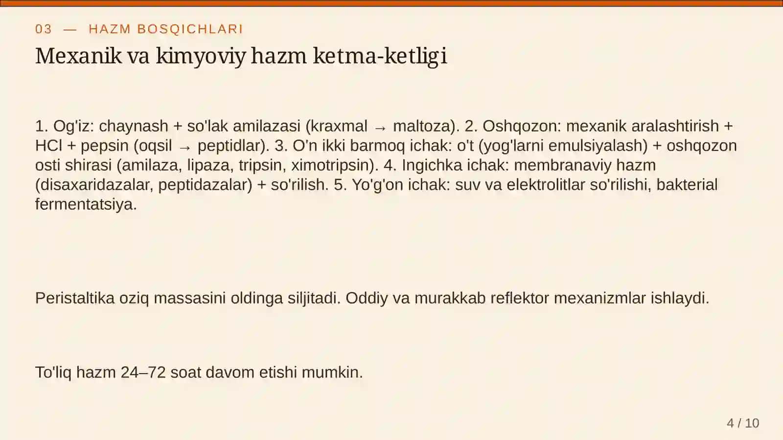 Insonning ovqat hazm qilish tizimi 4