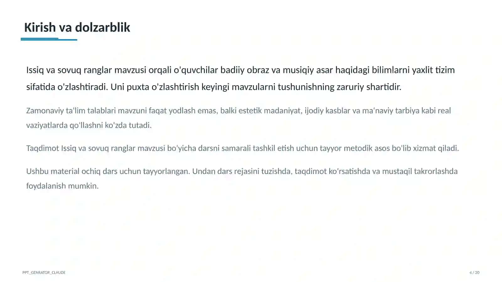 Issiq va sovuq ranglar (2-sinf) 4
