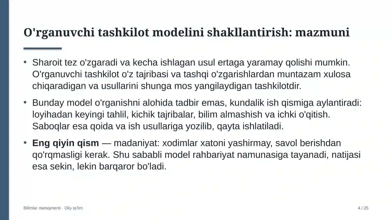 chiqindi poligonlarida o'rganuvchi tashkilot modelini shakllantirish 4358 4