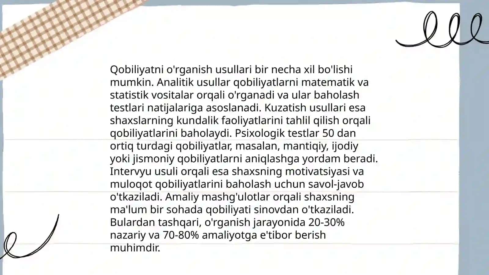Qobiliyat va uning rivojlanishi 4