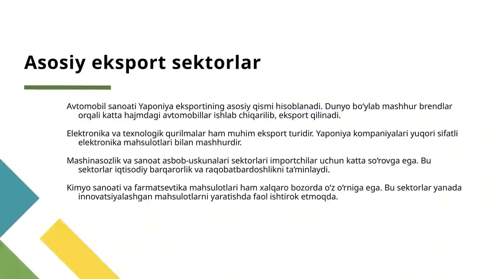 DAVLAT TASHQI SAVDO BALANSINI TAHLIL QILISH VA UNING IQTISODIYOTGA TA'SIRI (YAPONIYA MAKROIQTISODIYOTI) 4
