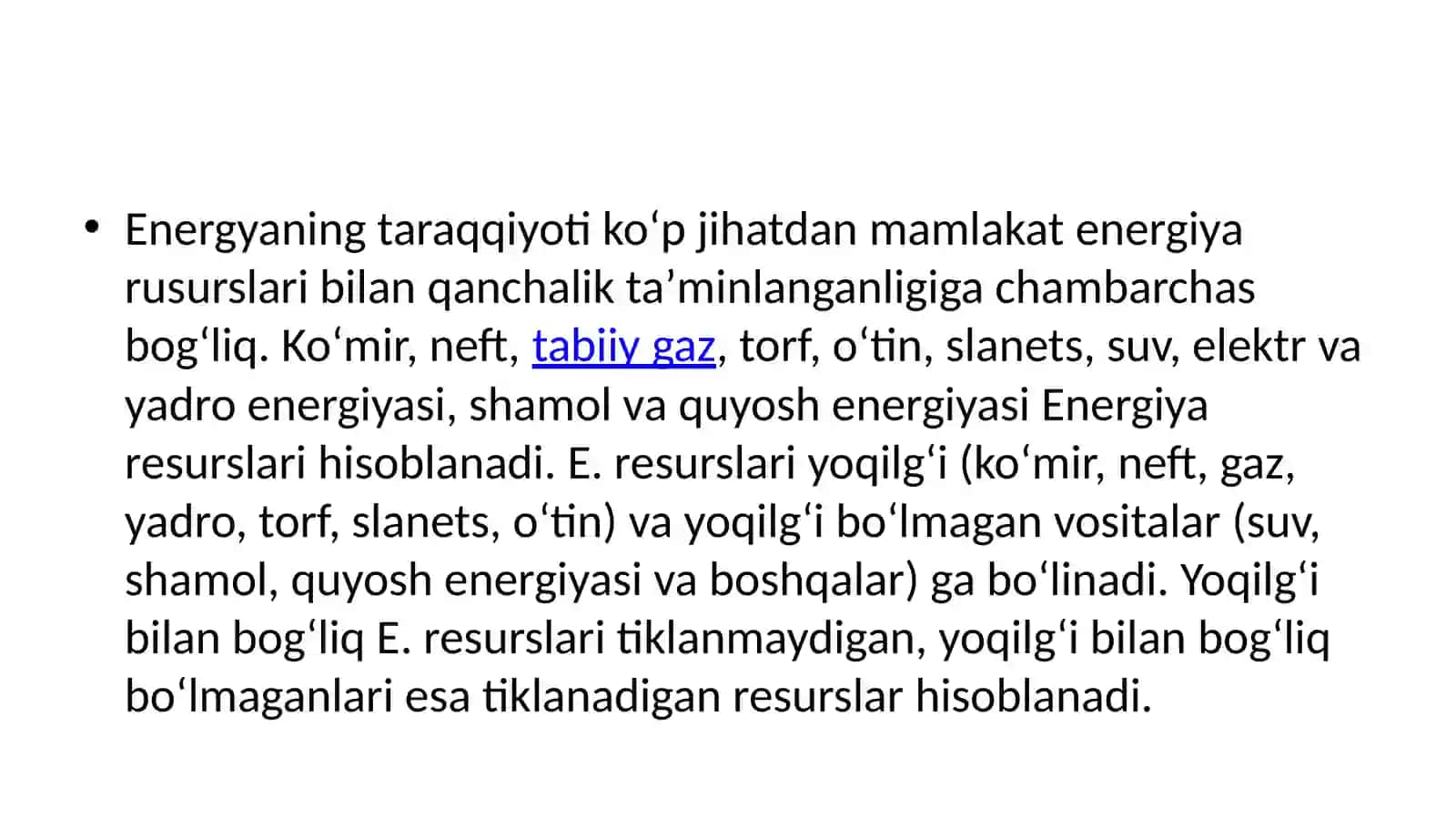 Energetika zaxiralaridan foydalanish jarayonlari 4