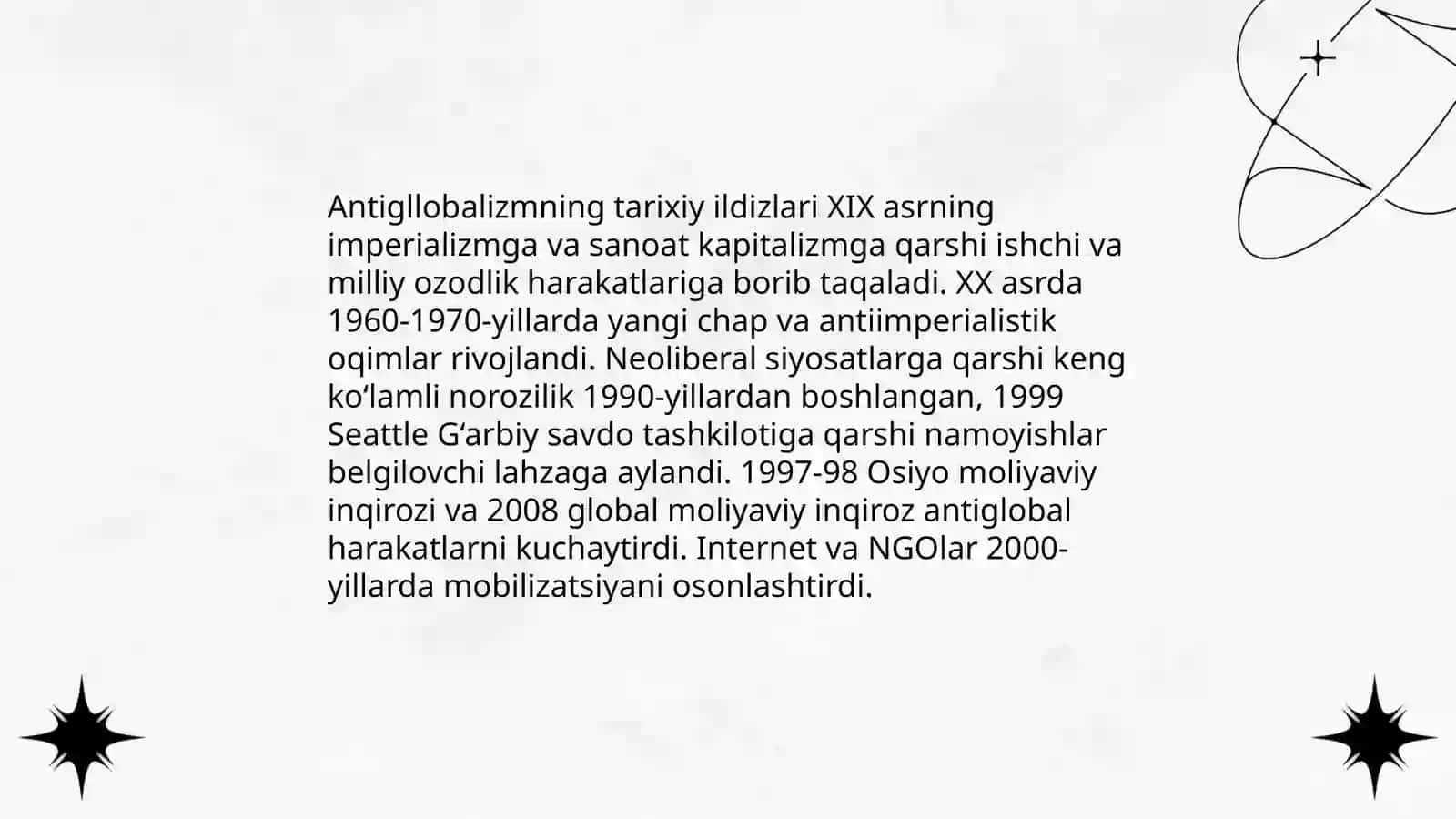 Antiglobal harakatlarning jahon iqtisodiyotidagi o'rni va ahamiyati 4