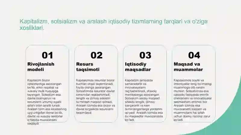 Iqtisodiy tuzimlar 4