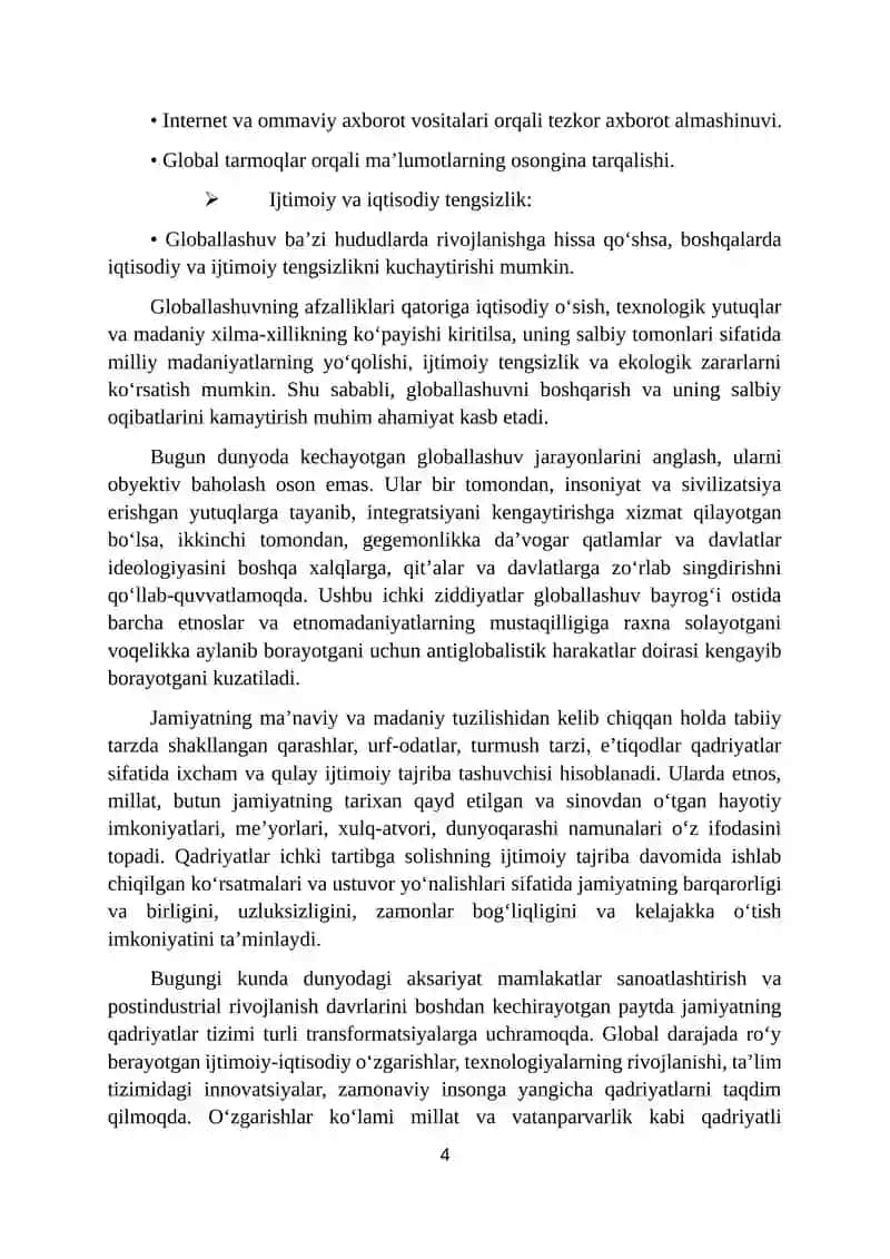 Globallashuv Yevropa qadriyatlar tizimining yangi bosqichi sifatida 4