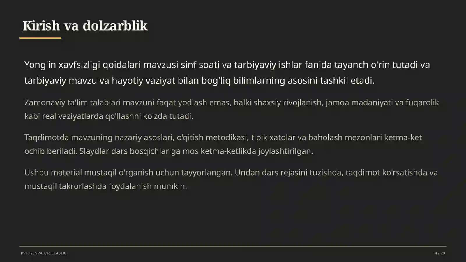 Yong'in xavfsizligi qoidalari 4