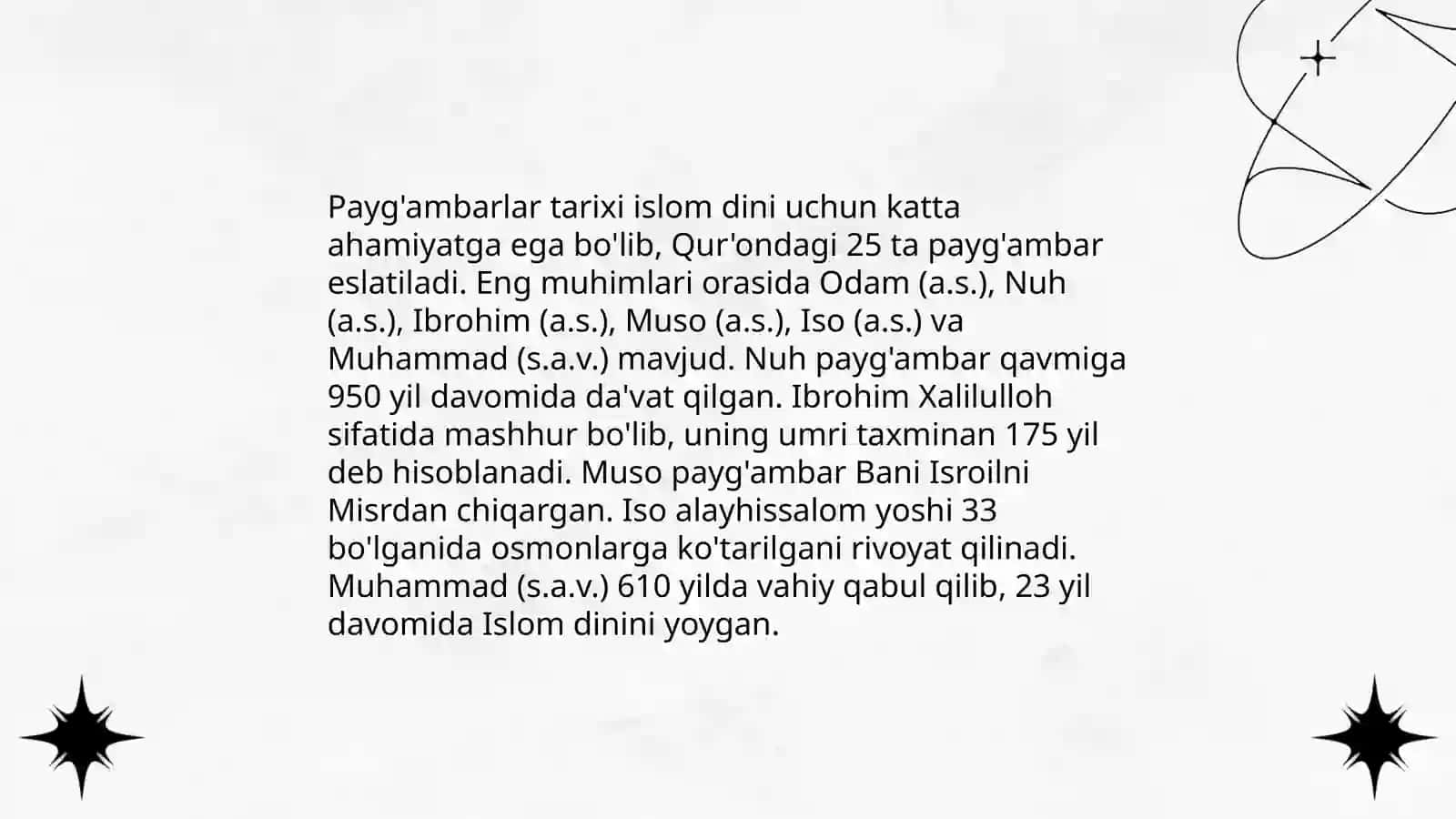 Payg'ambarlar tarixi 4