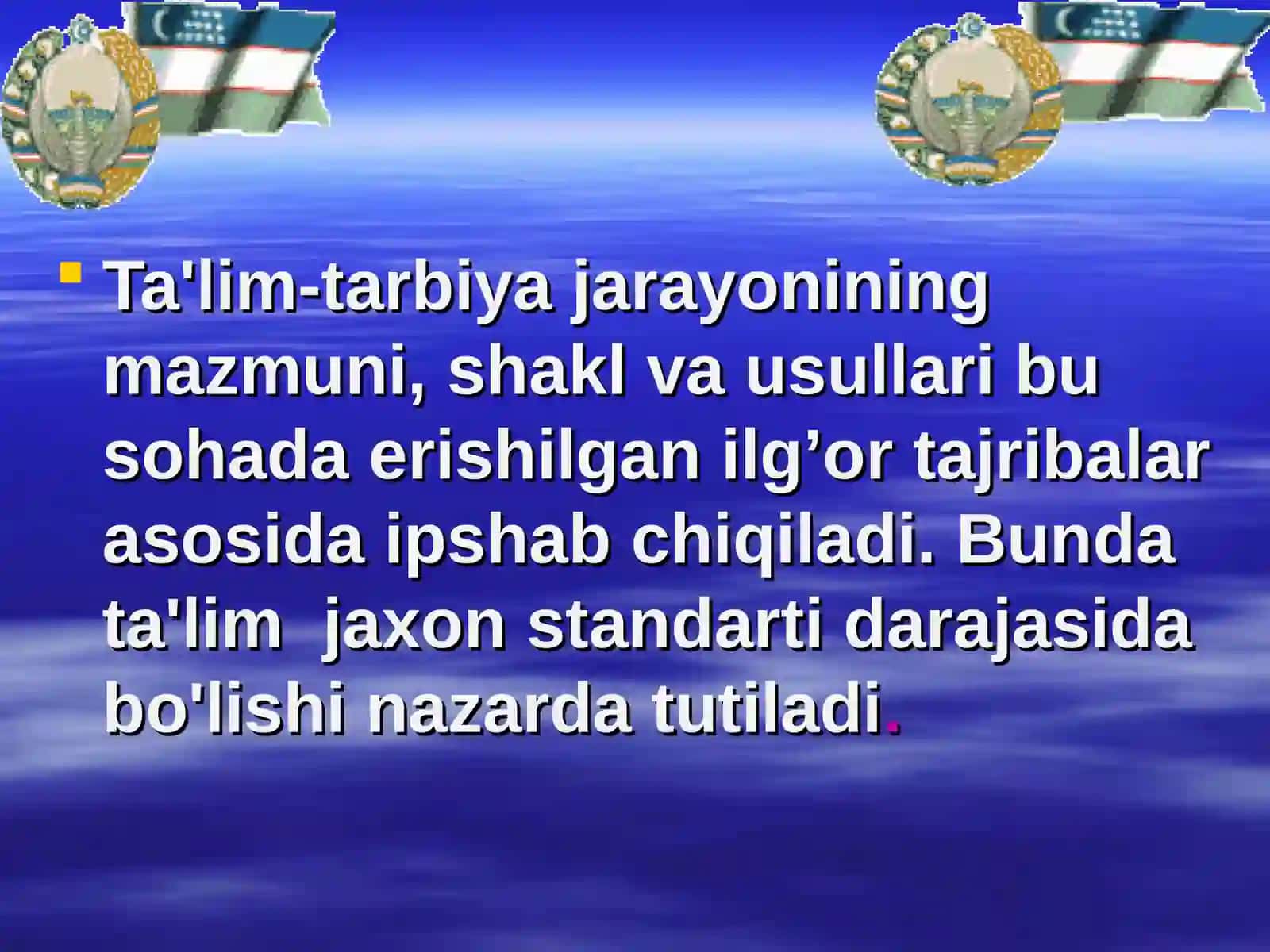 Milliy tarbiya konsepsiyasi asosida boshlang’ich sinflarda ta’lim-tarbiya jarayonlarini tashkil etish 4