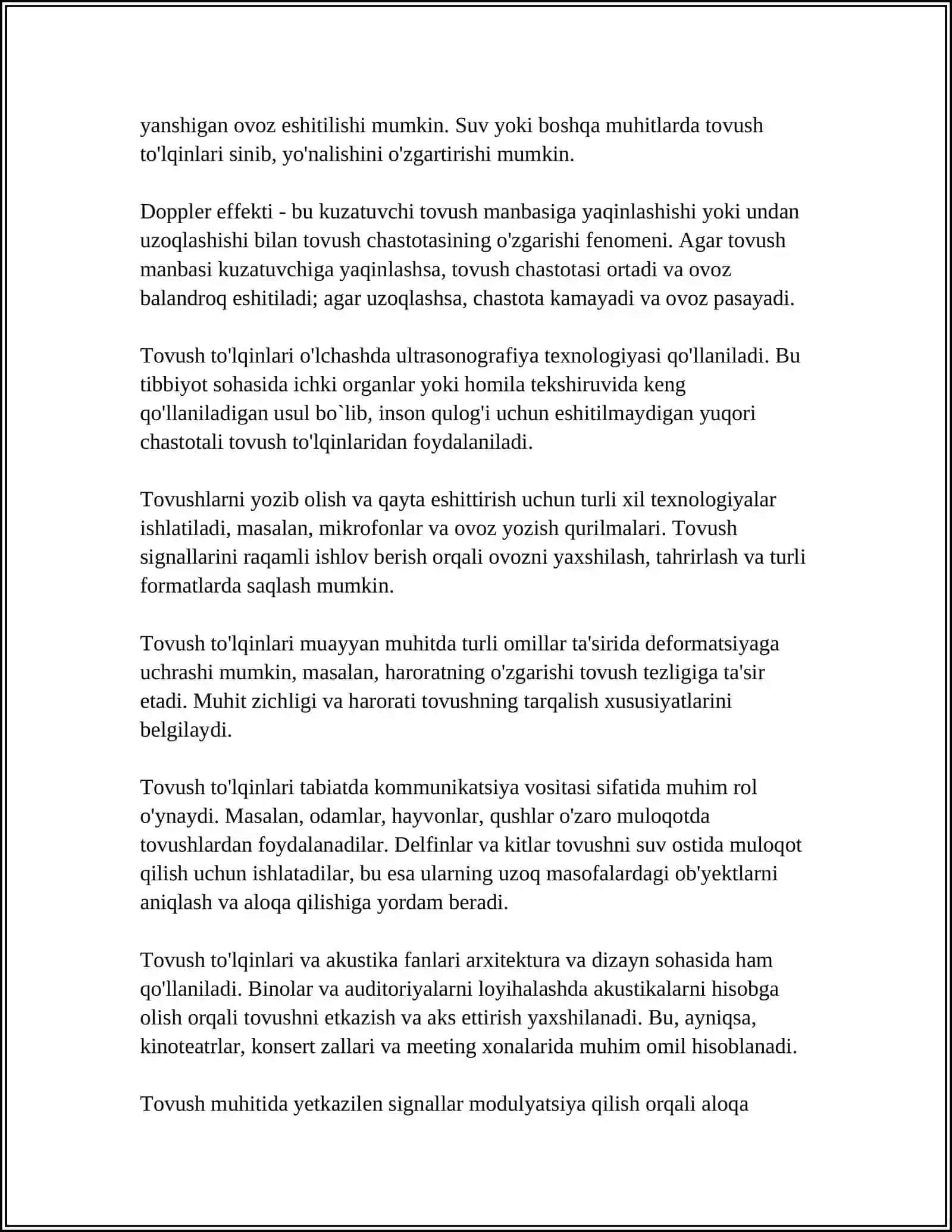 AKUSTIKA.TOVUSHNING FIZIK XUSUSIYATLARI 4