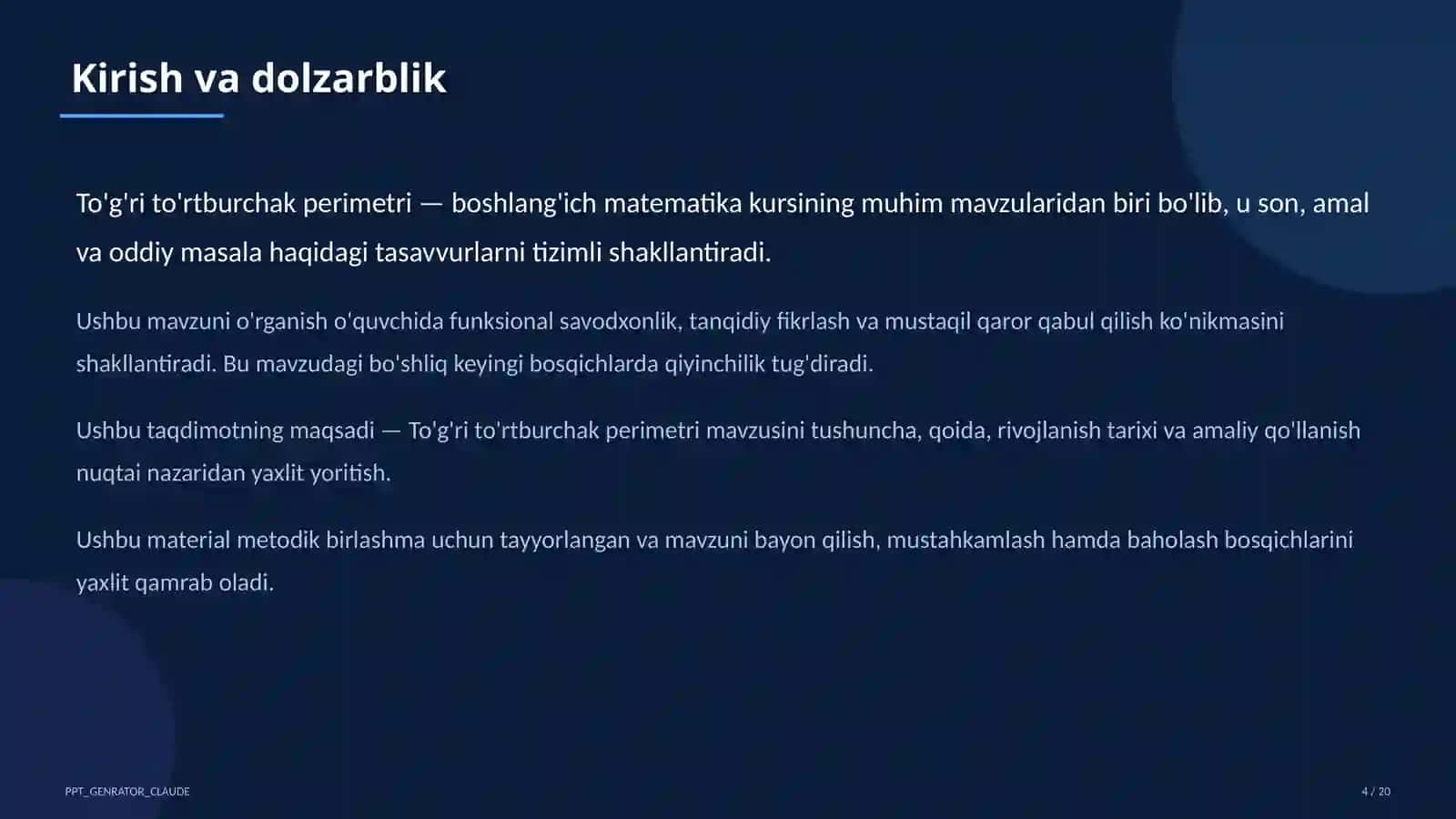 To'g'ri to'rtburchak perimetri (2-sinf) 4