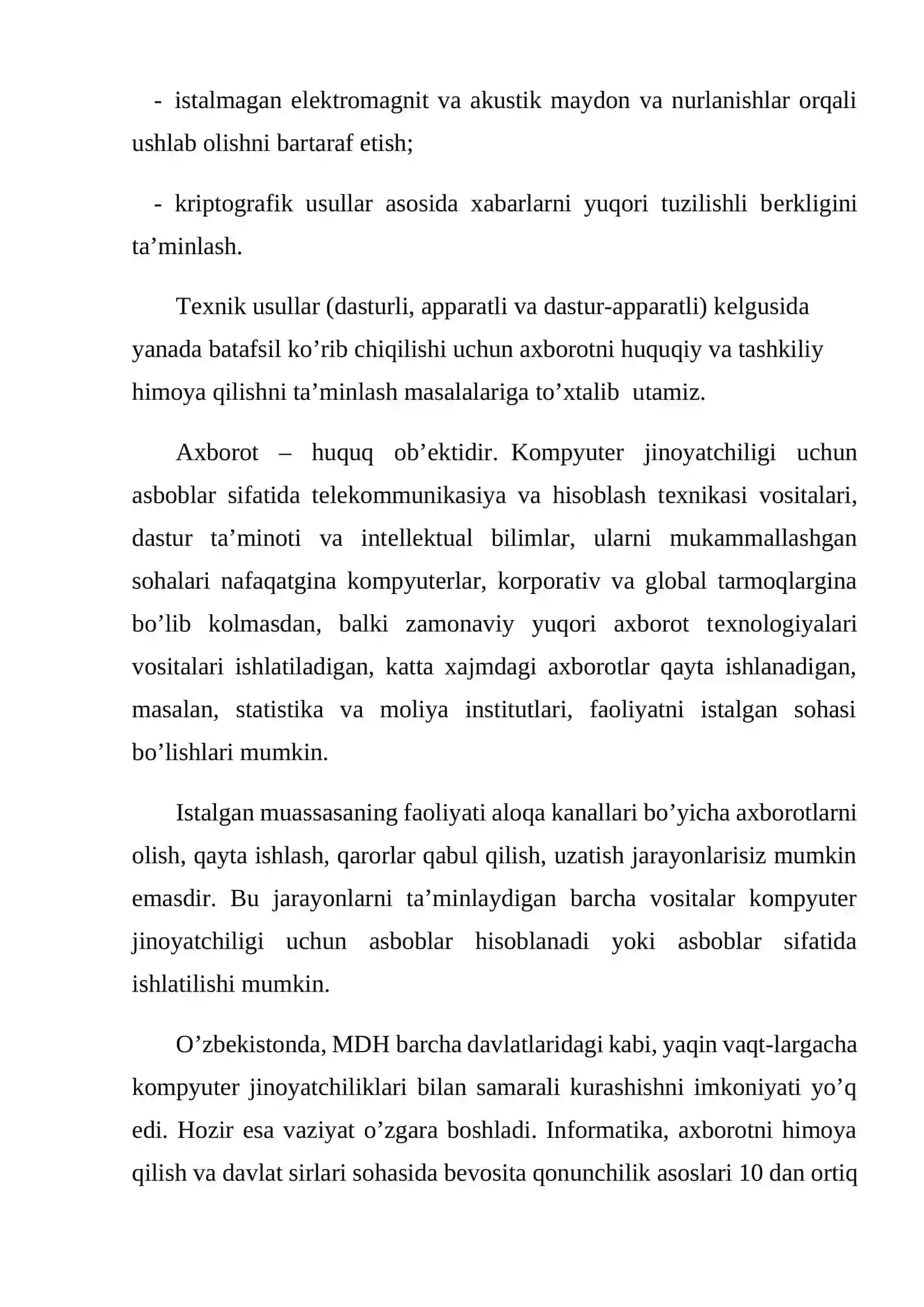 Axborot xavfsizligi va uni himoyalash 4