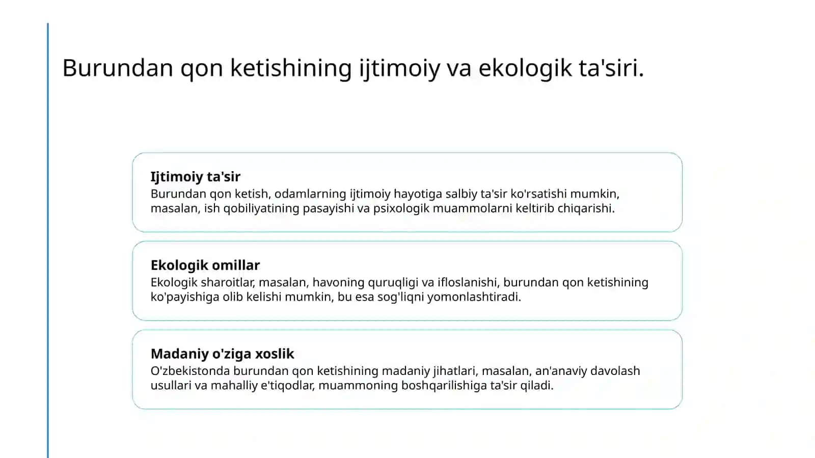 BURUNDAN QON KETISH ETIOLOGIYASI,KLINIKASI,TASHXISOTI, DIFFERENSIAL DIAGNOSTIKASI, DAVOLASHI 4