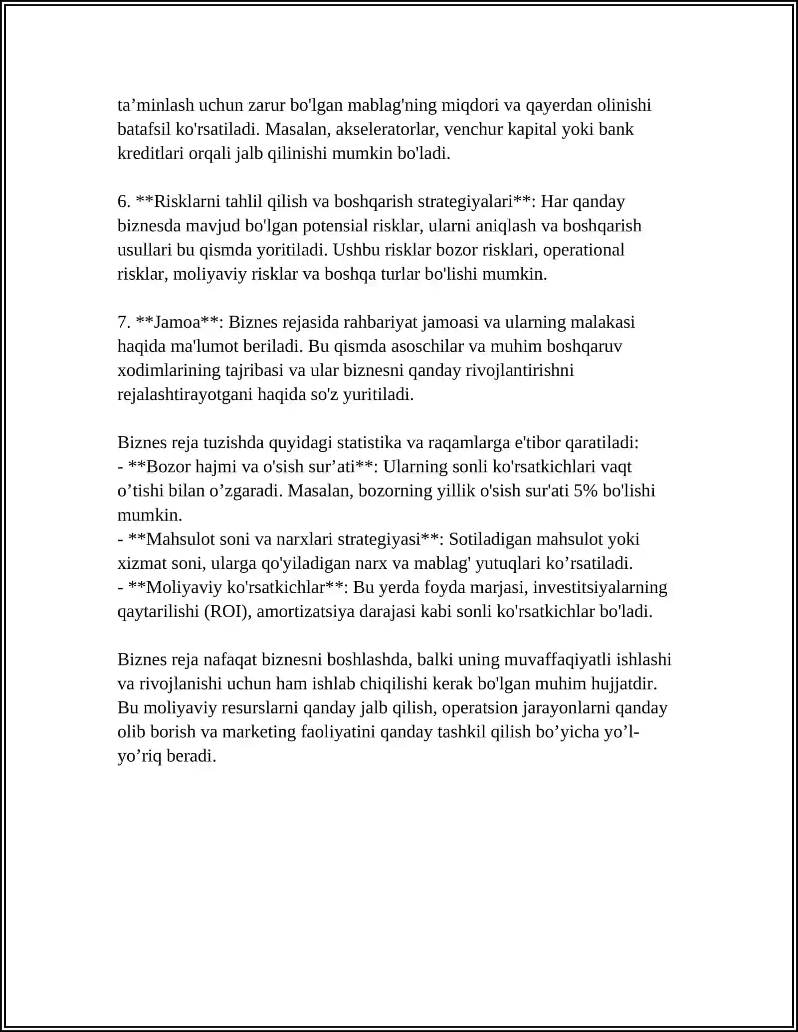 BIZNES LOYIHA TUZISH 4