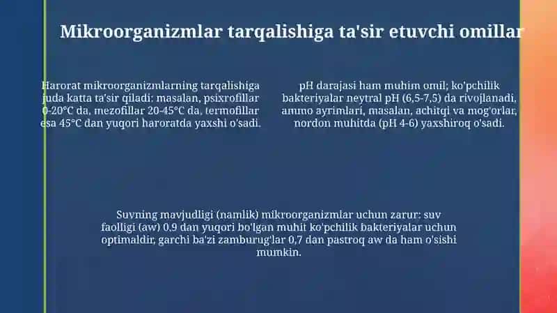 MIKROORGANIZMLARNING TABIATDA TAROALISHI 4