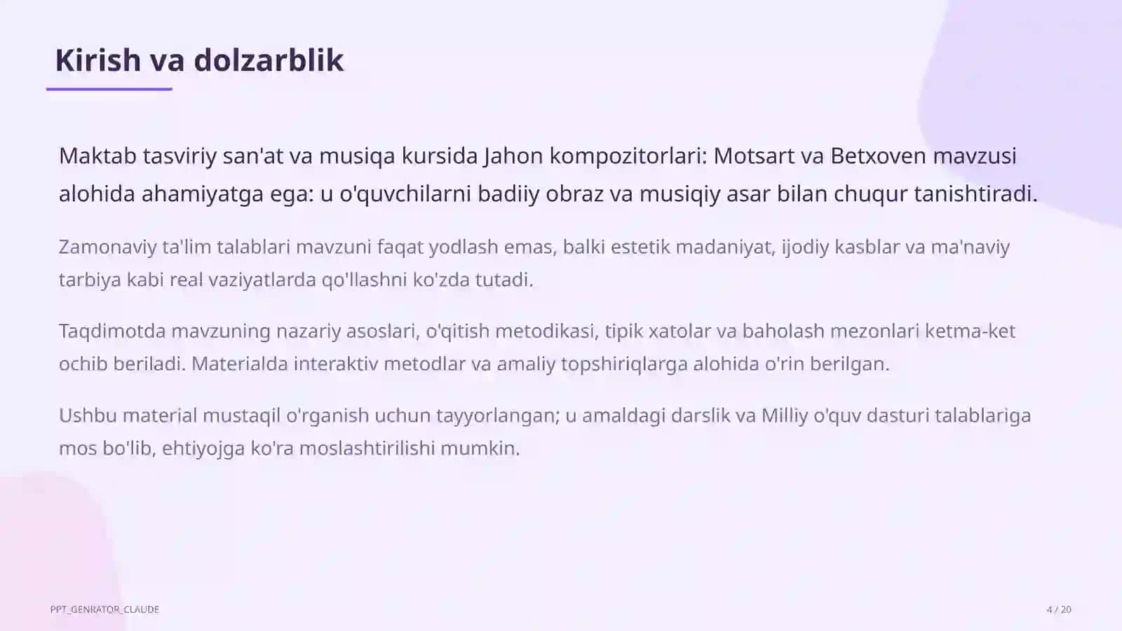Jahon kompozitorlari: Motsart va Betxoven (6-sinf) 4
