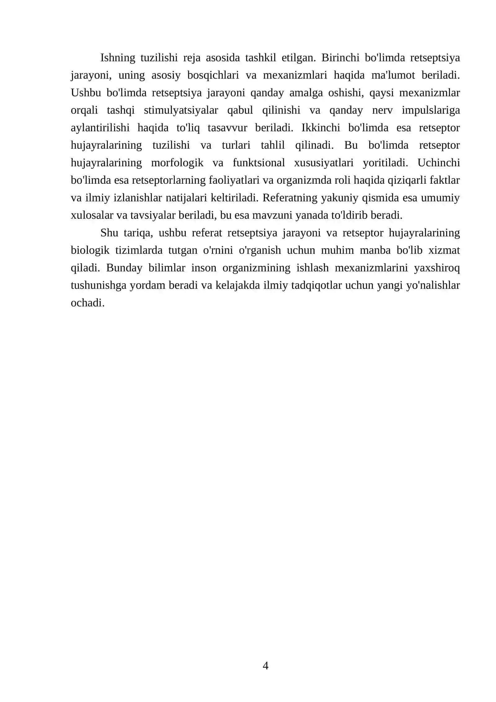 Retseptsiya, retseptor hujayralar, tuzilishi va faoliyatlari 4