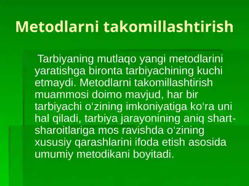 TARBIYA TURLARI MAVZUNI MAQSAD VA VAZIFALARI SHAKIL VA METODLARI 4