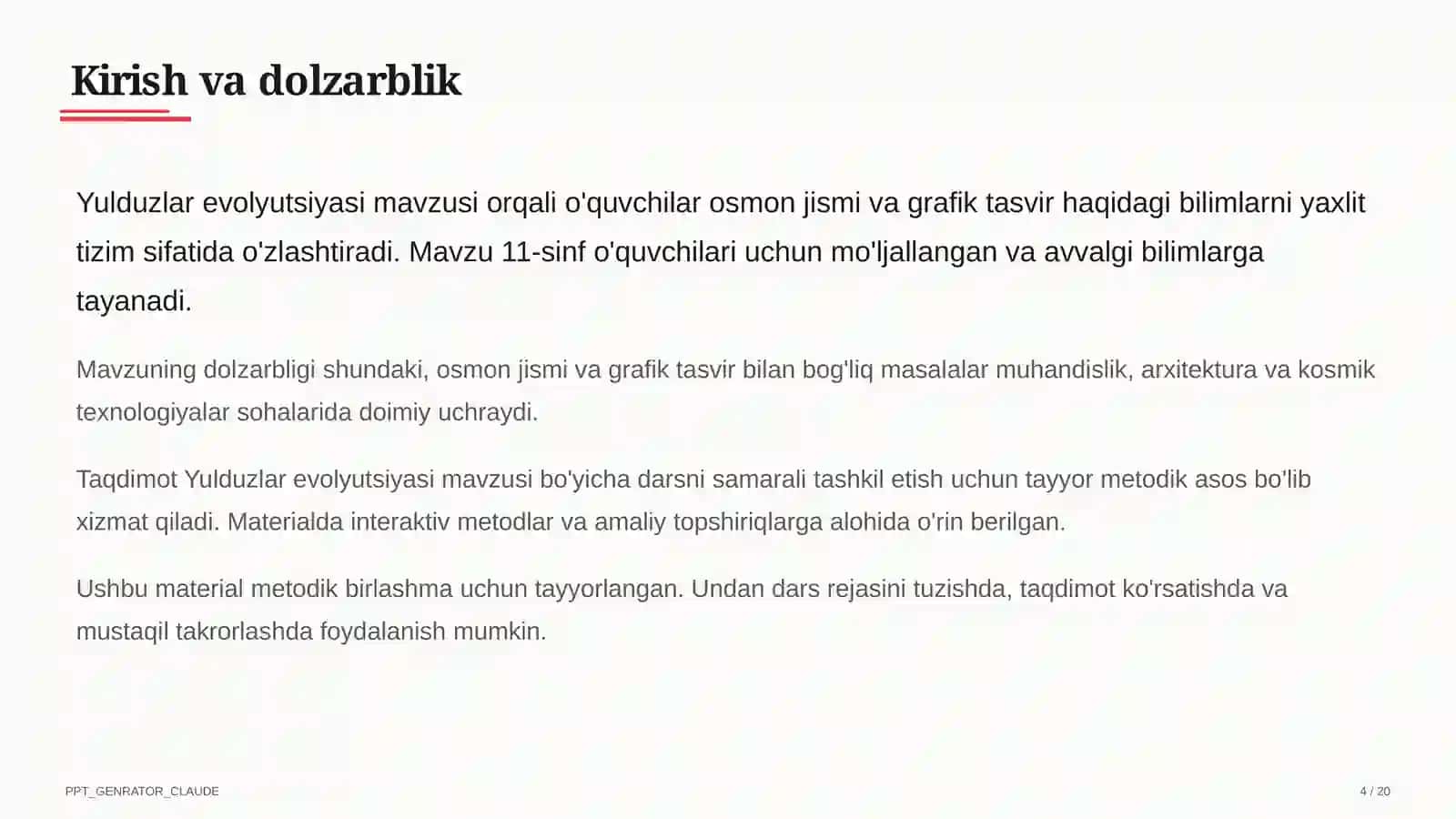 Yulduzlar evolyutsiyasi (11-sinf) 4