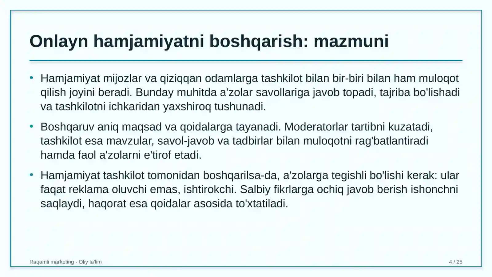 milliy terma jamoalarda onlayn hamjamiyatni boshqarish 9066 4