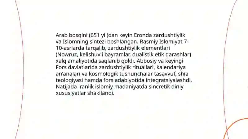 Islom va boshqa diniy aqidalar sinkretlashuvi natijasida shakllangan diniy ta'limotlar tarixi 4