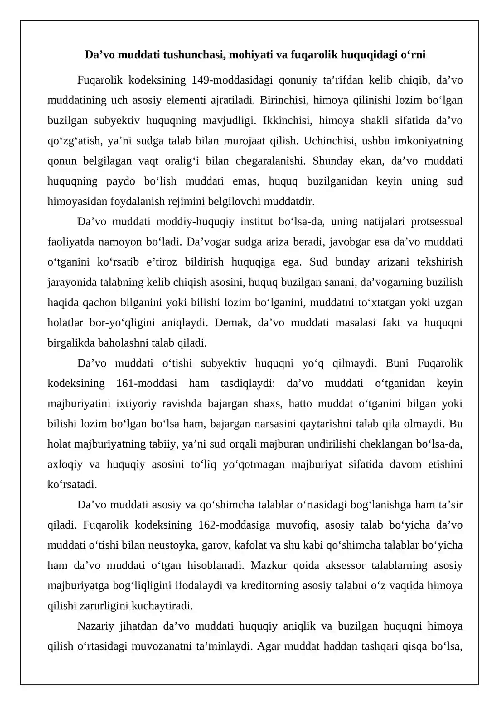 Da’vo muddati 4