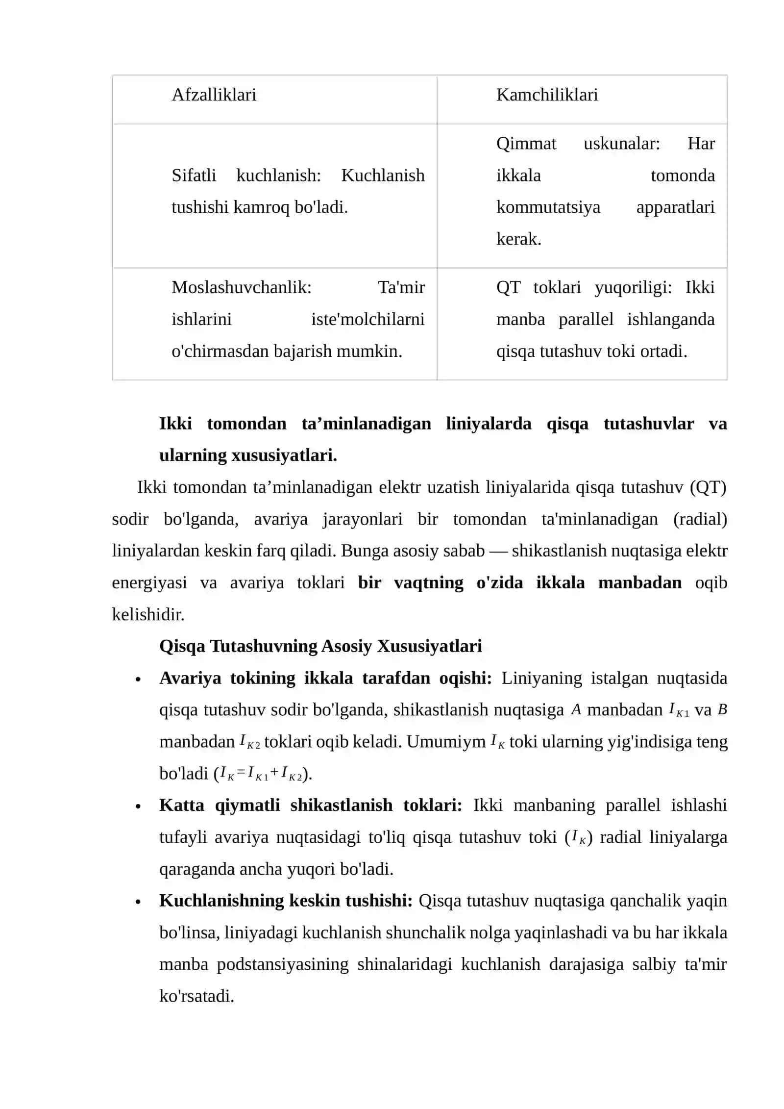 Ikki tomondan ta’minlanadigan elektr liniyalarida tokli kesim himoyasi 4