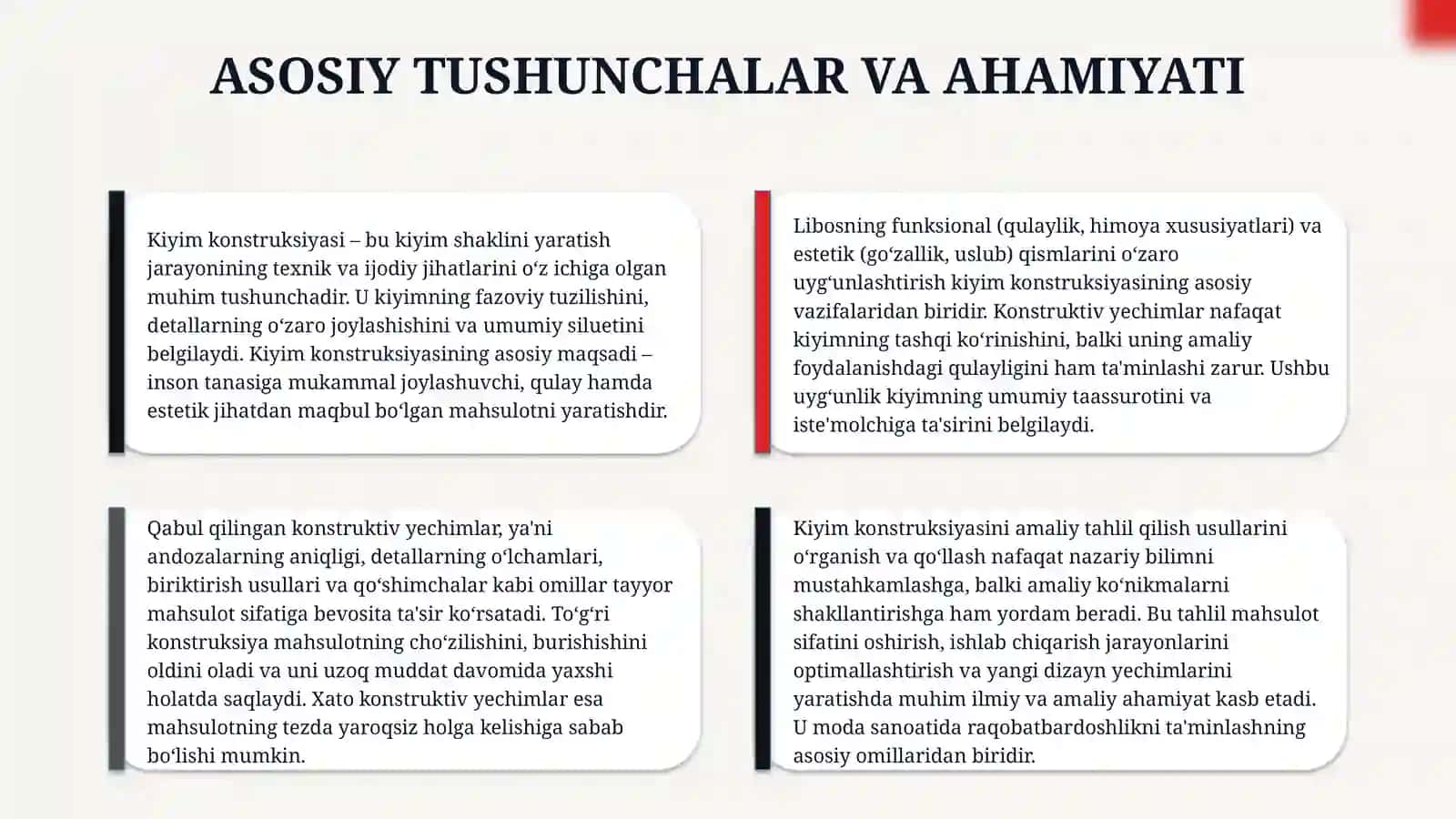 Kiyim konstruksiyasining amaliy tahlili 4