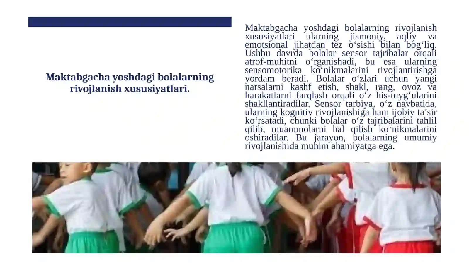 Maktabgacha ta’lim yoshidagi bolalarga sensor tarbiya asosida sensomotorika indikatorlarini shakllantirish. 4