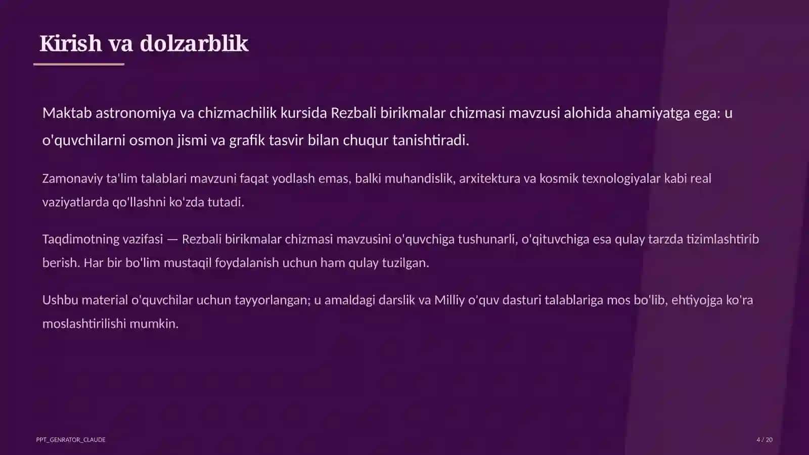 Astronomiya va chizmachilik (8–11) 4