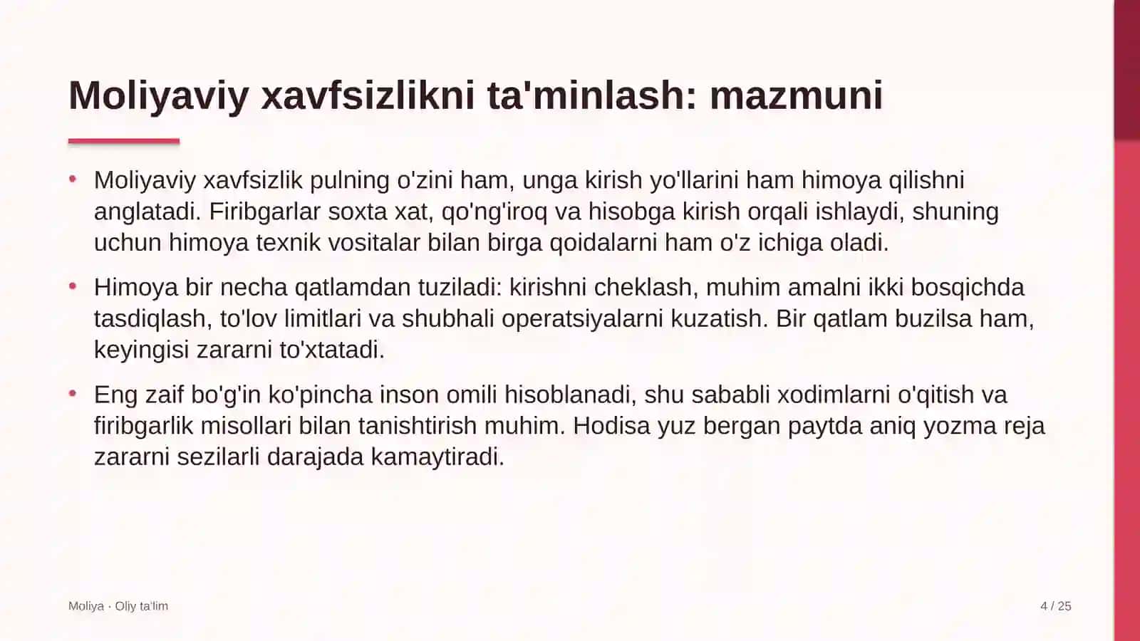 telegram kanallarida moliyaviy xavfsizlikni ta'minlash 3632 4