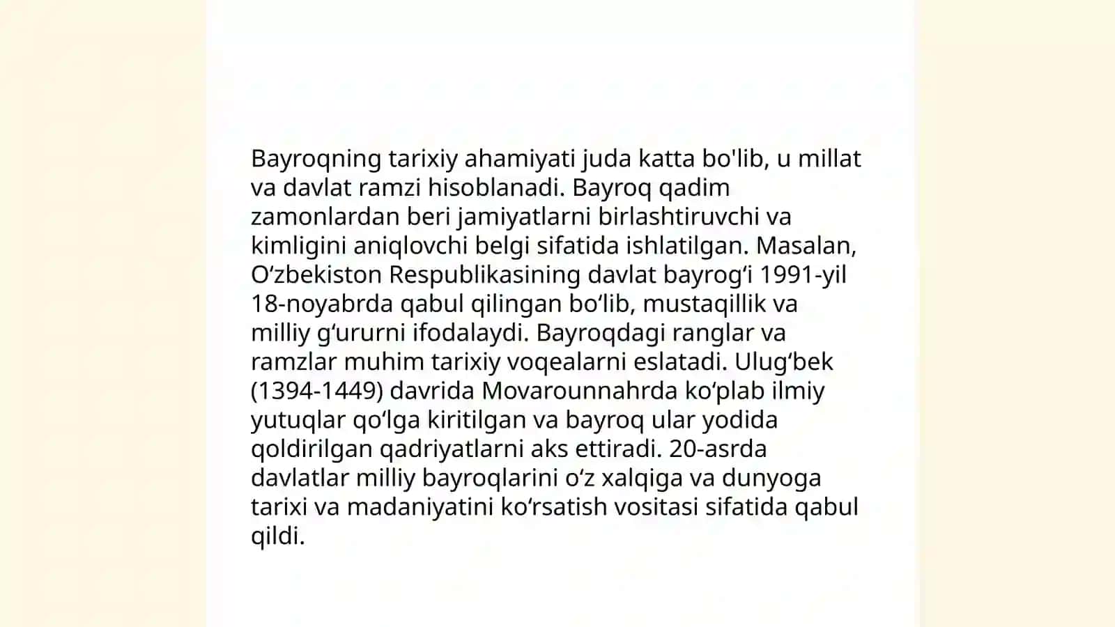 Bayrogʻimiz – faxrimiz, gʻururimiz (Oʻzbekiston respublikasi bayrogʻi qabul qilingan kun) 4