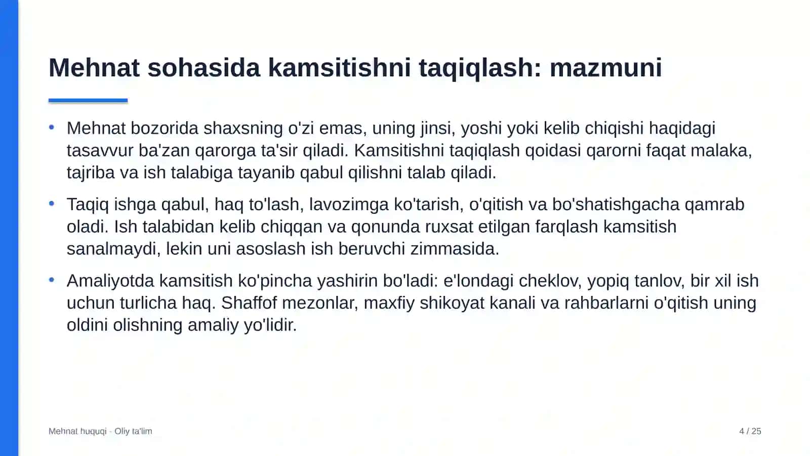 qurilish texnikasi ijarasida mehnat sohasida kamsitishni taqiqlash 7099 4