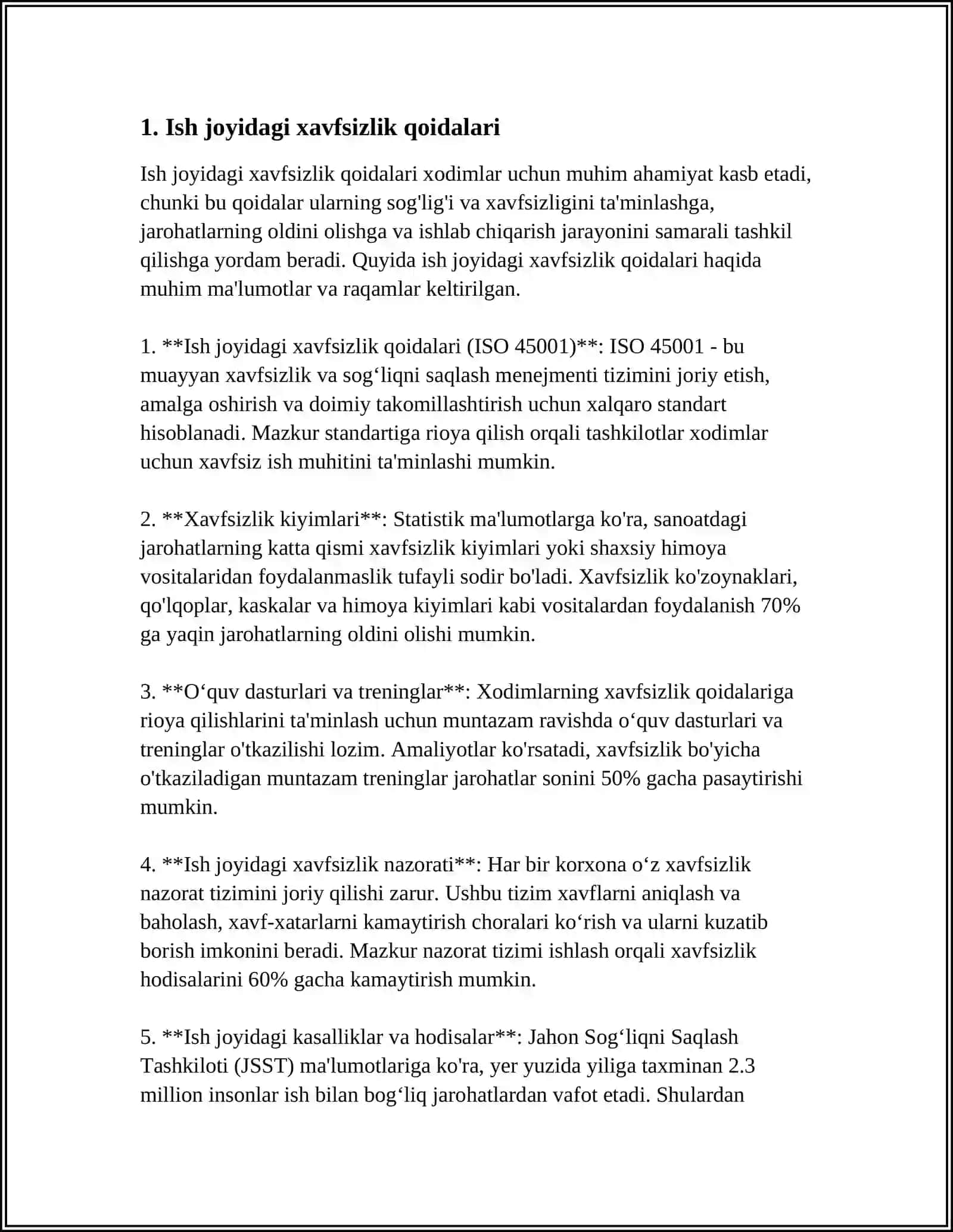 KASBIY KASALLIKLAR PROFILAKTIKASI ( OLDINI OLISH CHORA – TADBIRLARI ) 4