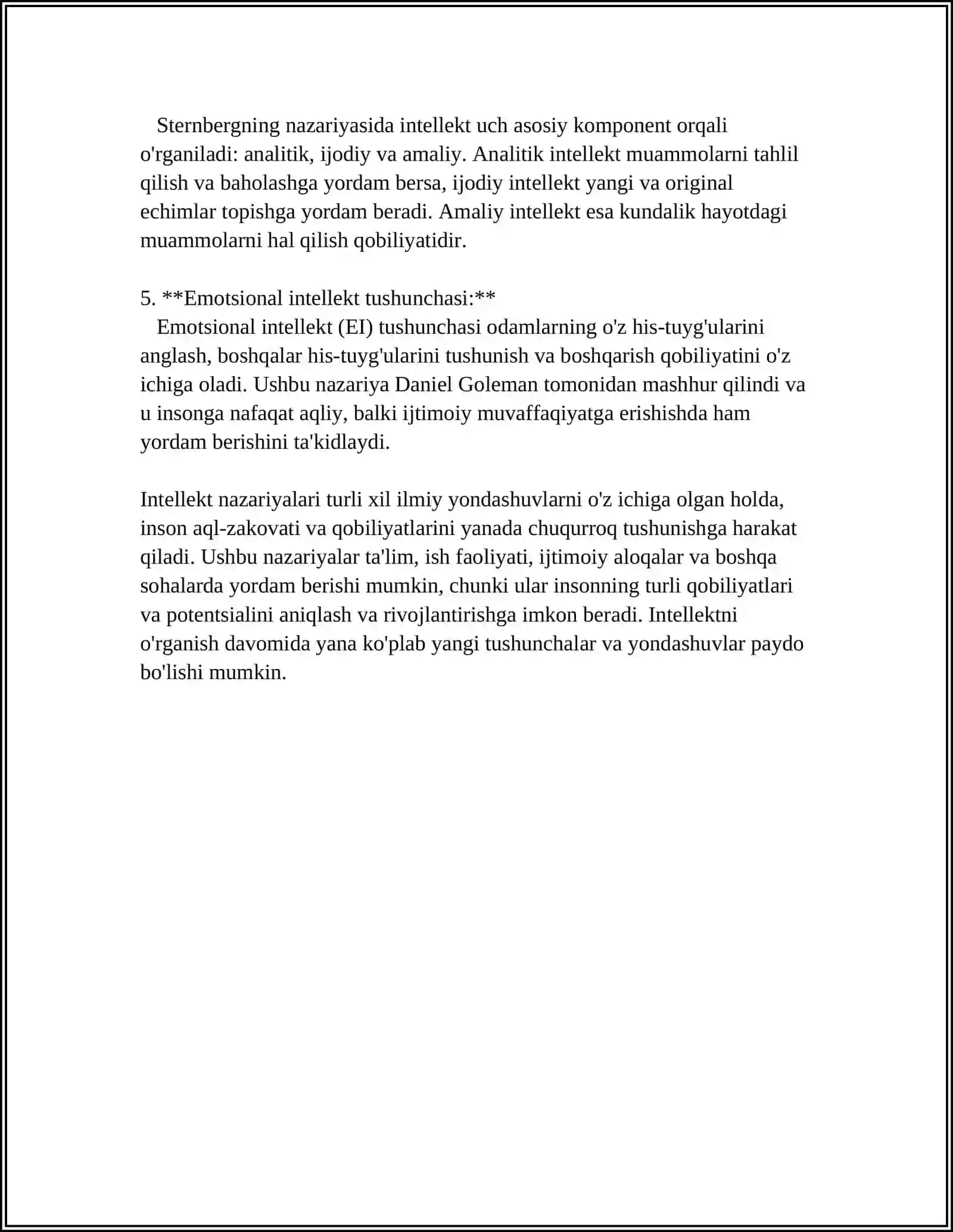 INTELLEKT VA KREATIVLIK NAZARIYALARI 4
