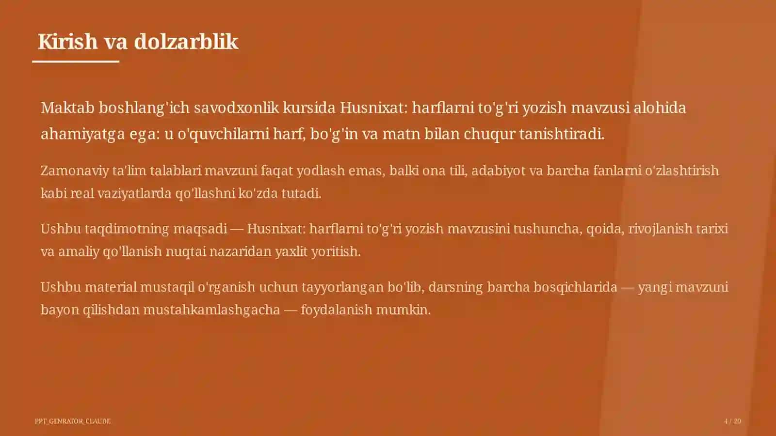 Husnixat: harflarni to'g'ri yozish (1-sinf) 4