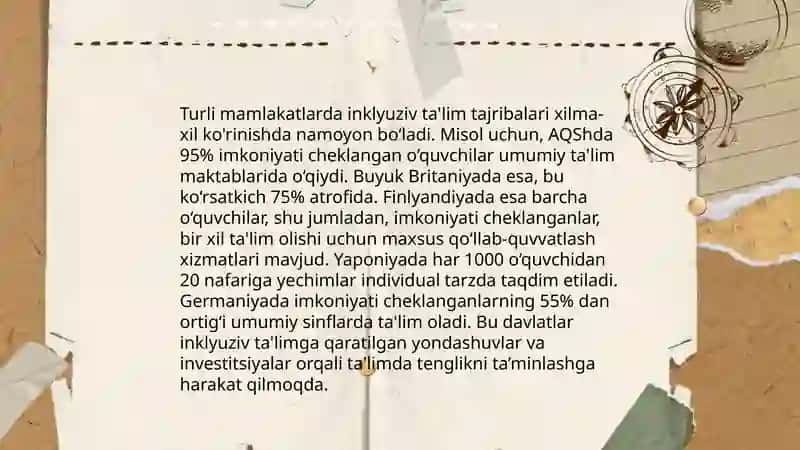 Inkulyuzuf ta'limini rivojlanishidagi xalqara tajriba 4