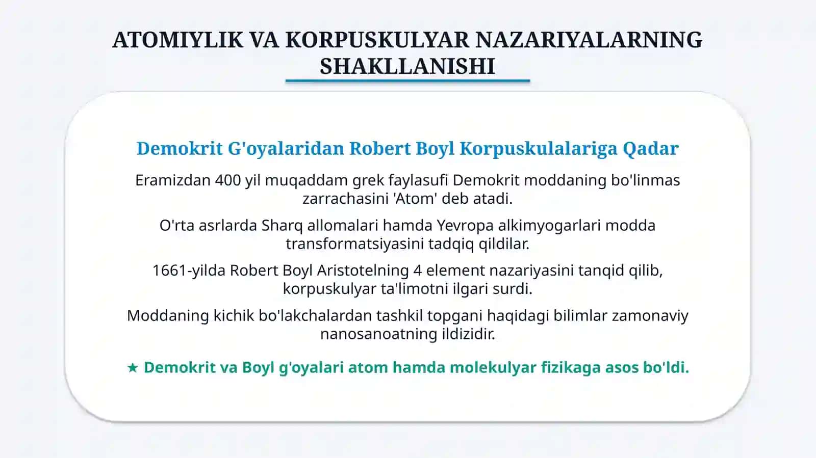 Ilmiy Bilimlar Rivoji va Nanotexnologiyalarning Zamonaviy O‘rni — 25 Betlik Taqdimot 4